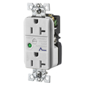 Hubbell Wiring Device-Kellems Surge Protective Devices, SPIKESHIELD TVSS Duplex Receptacle with Light, 20A 125V, 5-20R, Office White HBL5360OWSA